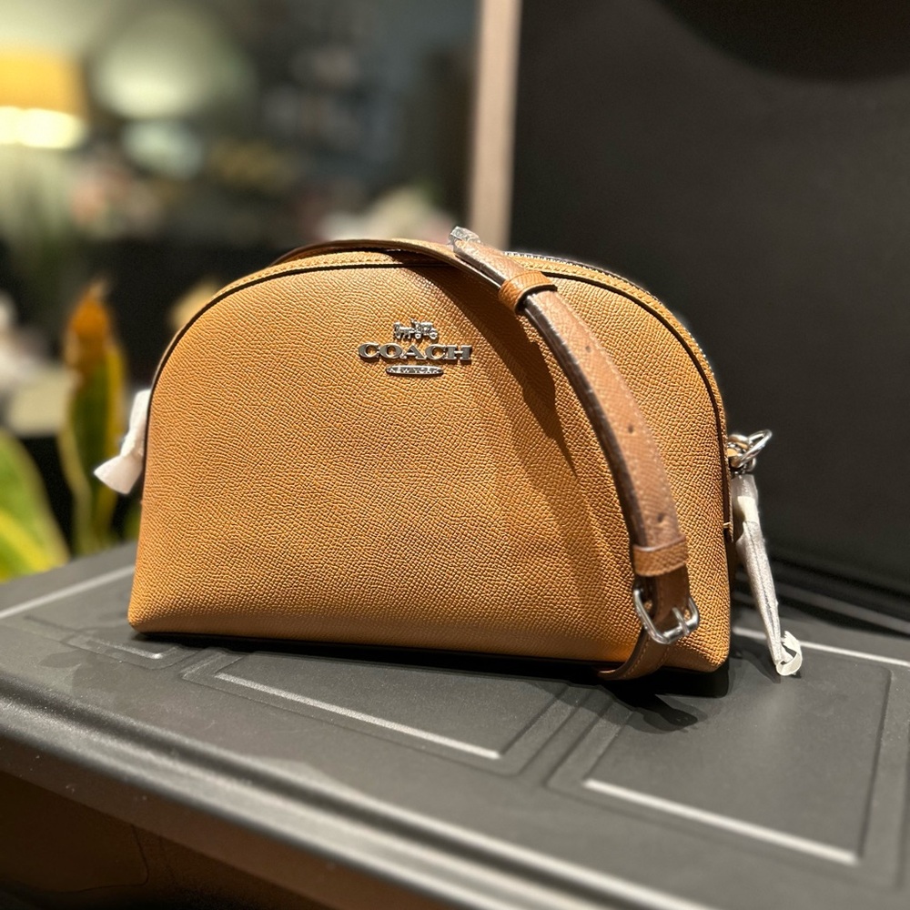 COACH Leather Madi Crossbody Bag In Tan, NWT $328